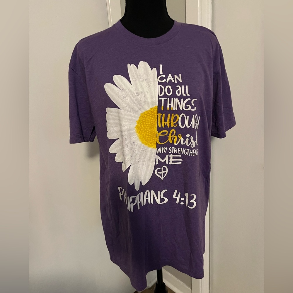 Love Faith Purple Graphic Tee